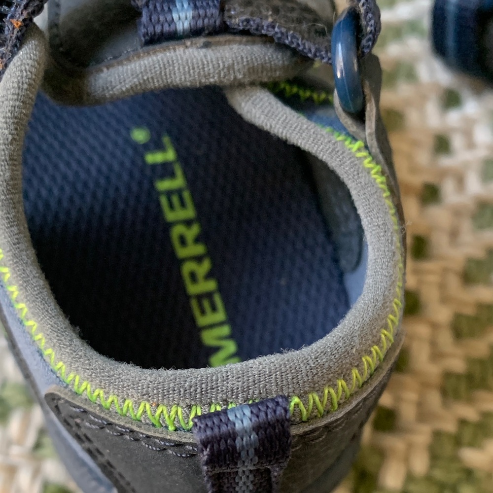 Merrell Kids' Hydro Hiker SJ Sandals - Dark Blue and Lime. (Toddler size) - Picture 3 of 4